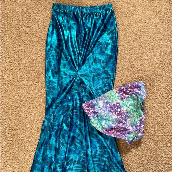 Girls Justice mermaid bathing suit with tail skirt